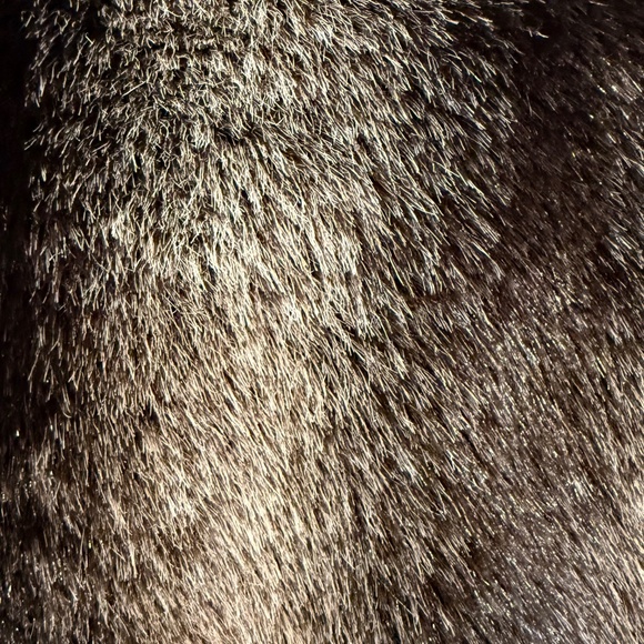 Vintage Black White Faux Fur Coat — Plush & Oversized - Picture 6 of 12